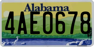 AL license plate 4AE0678