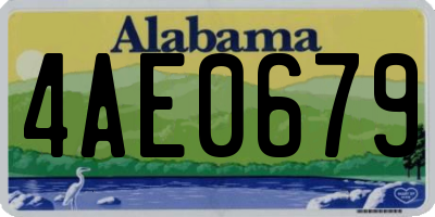 AL license plate 4AE0679