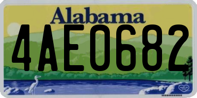AL license plate 4AE0682