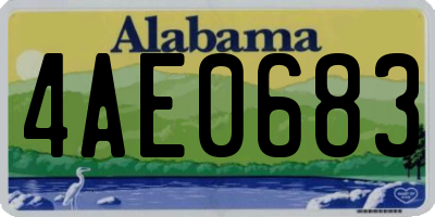 AL license plate 4AE0683