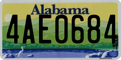 AL license plate 4AE0684