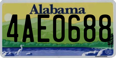 AL license plate 4AE0688