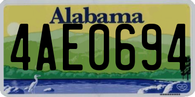 AL license plate 4AE0694