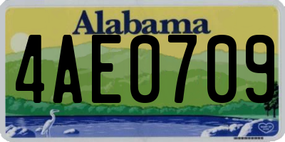 AL license plate 4AE0709