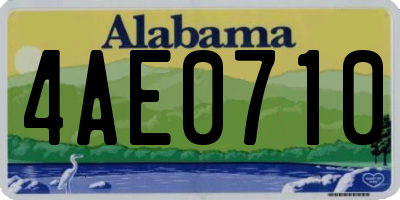 AL license plate 4AE0710