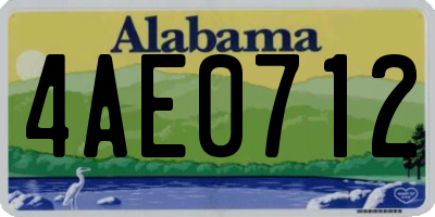 AL license plate 4AE0712