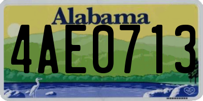 AL license plate 4AE0713