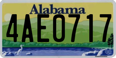 AL license plate 4AE0717