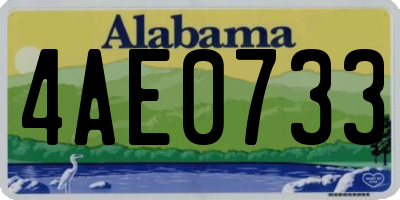 AL license plate 4AE0733