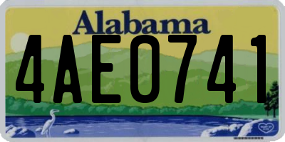 AL license plate 4AE0741