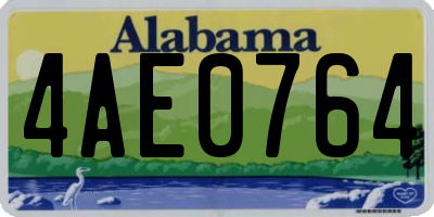AL license plate 4AE0764