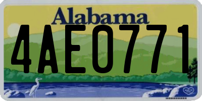 AL license plate 4AE0771
