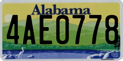 AL license plate 4AE0778