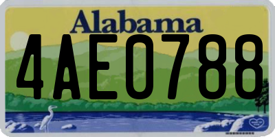 AL license plate 4AE0788
