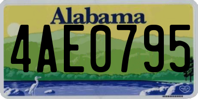 AL license plate 4AE0795