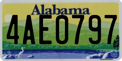 AL license plate 4AE0797