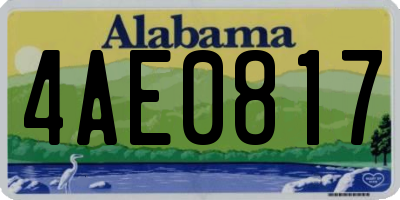 AL license plate 4AE0817