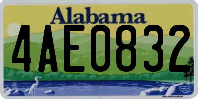 AL license plate 4AE0832