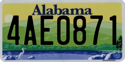 AL license plate 4AE0871
