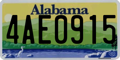 AL license plate 4AE0915