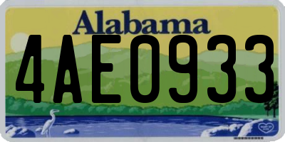 AL license plate 4AE0933
