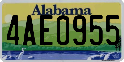AL license plate 4AE0955