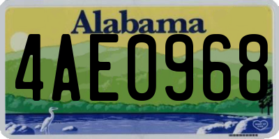 AL license plate 4AE0968