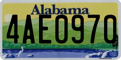 AL license plate 4AE0970
