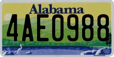 AL license plate 4AE0988