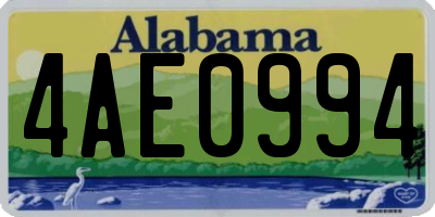 AL license plate 4AE0994