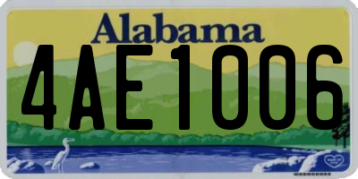 AL license plate 4AE1006