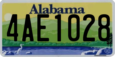AL license plate 4AE1028