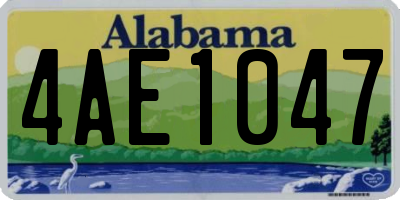 AL license plate 4AE1047