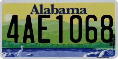 AL license plate 4AE1068