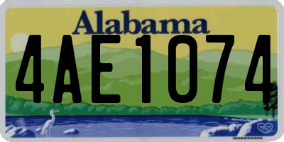 AL license plate 4AE1074