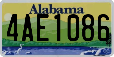 AL license plate 4AE1086