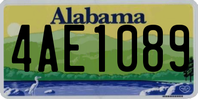 AL license plate 4AE1089