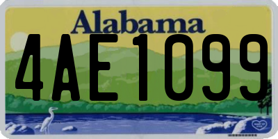 AL license plate 4AE1099