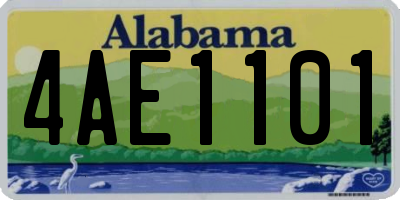 AL license plate 4AE1101