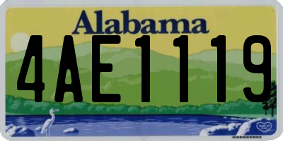 AL license plate 4AE1119