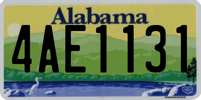 AL license plate 4AE1131