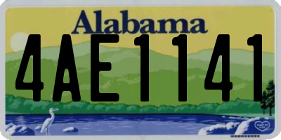 AL license plate 4AE1141