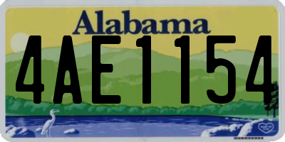 AL license plate 4AE1154