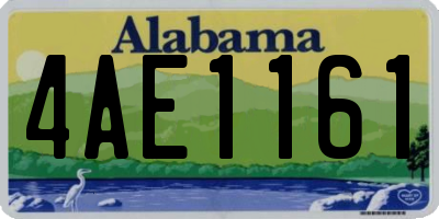AL license plate 4AE1161