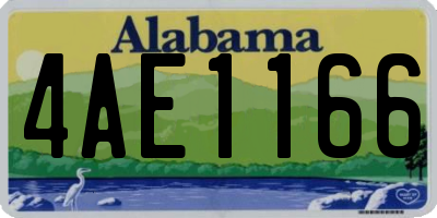 AL license plate 4AE1166