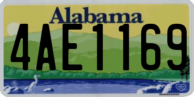 AL license plate 4AE1169
