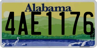 AL license plate 4AE1176