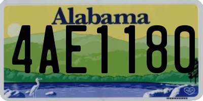 AL license plate 4AE1180