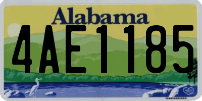 AL license plate 4AE1185