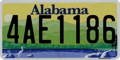 AL license plate 4AE1186